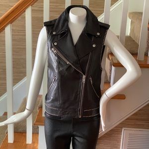 Leather Moto Vest by Zadig and Voltaire